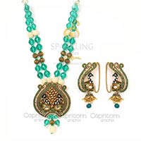 Manufacturers Exporters and Wholesale Suppliers of Bandhai Necklace Set Ahmedabad Gujarat